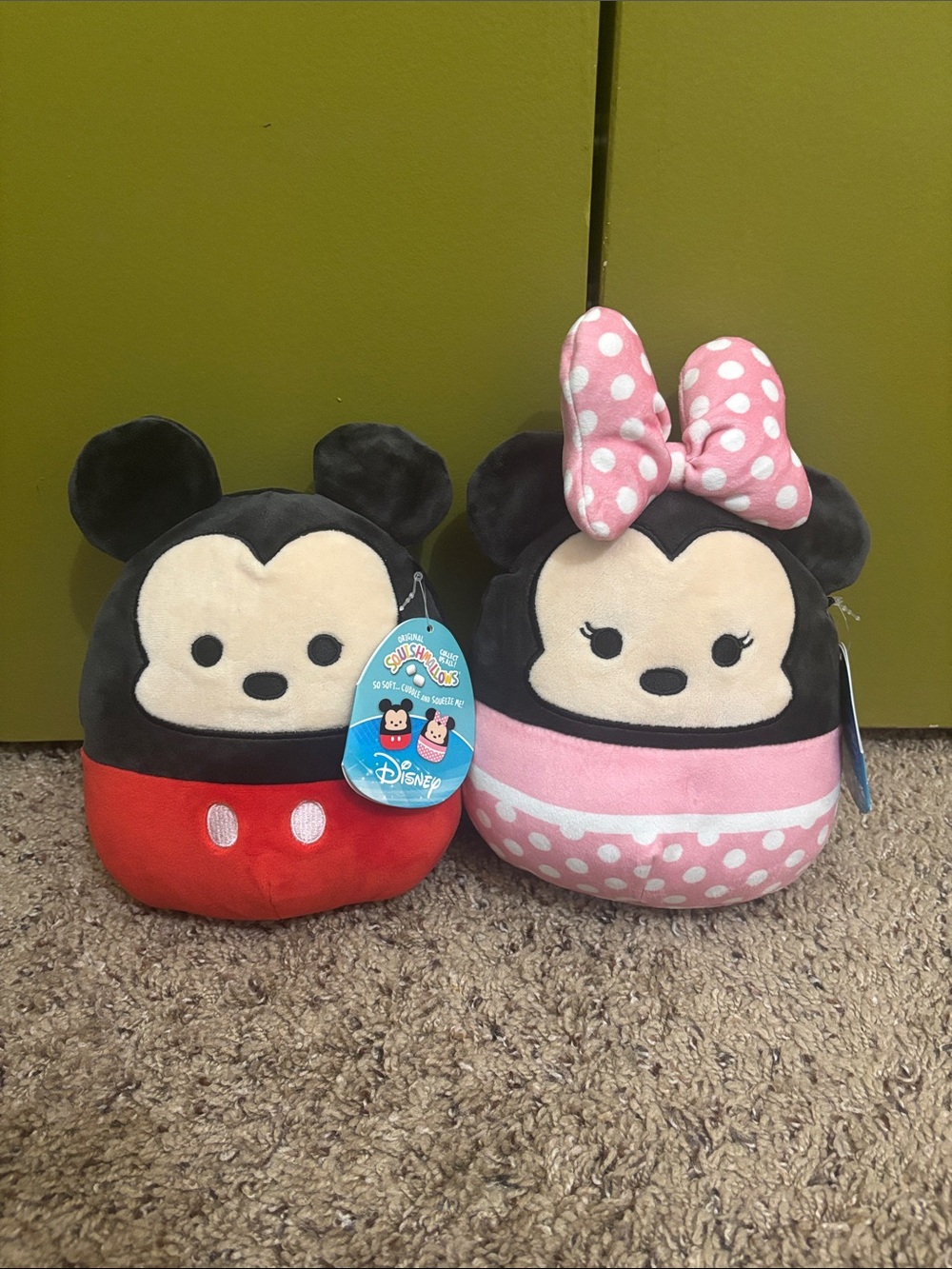 Squishmallows Disney Mickey and Minnie  - 8” set of 2
